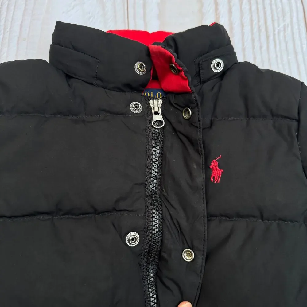 Polo Ralph Lauren Boys Toddler 3T Puffer Down Jacket Black ***No Hood***
